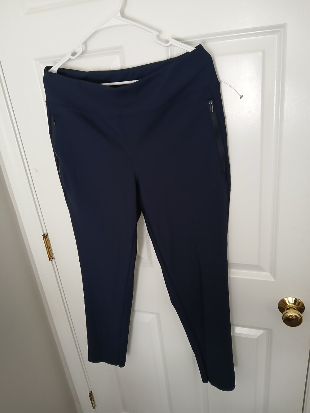90 Degree By Reflex Navy Cropped Ponte Leggings Size L